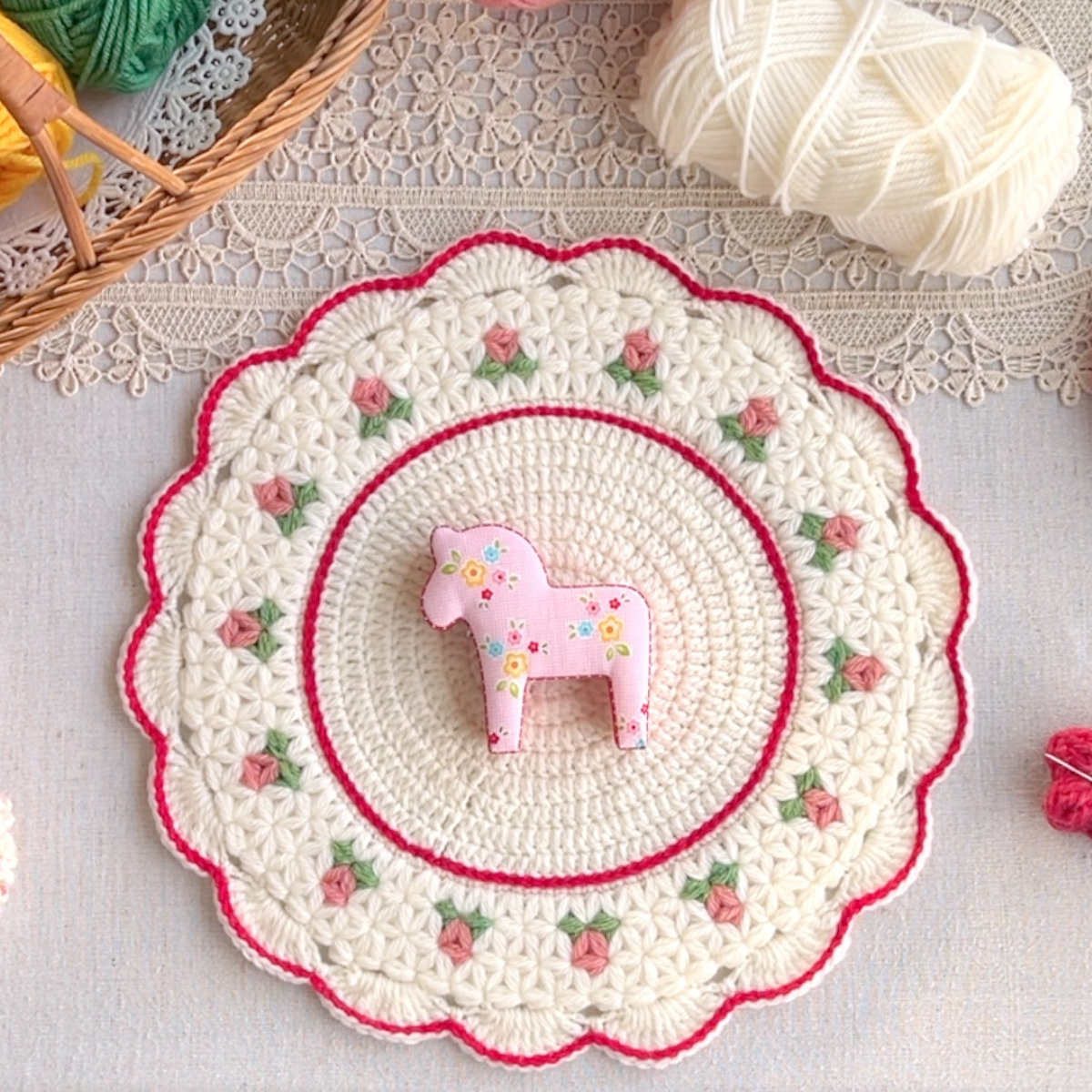 May / リフ編みのおおきなプレイスマット【送料無料】 – Craftie Home May / リフ編みのおおきなプレイスマット【送料無料】 – Craftie Home