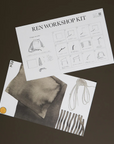 レザーキット 結んで作る フリンジサコッシュ(ブラック)/REN