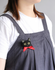 クロッシェキット ビーズ編みの猫ブローチ(黒猫)/ MIYUKI FACTORY