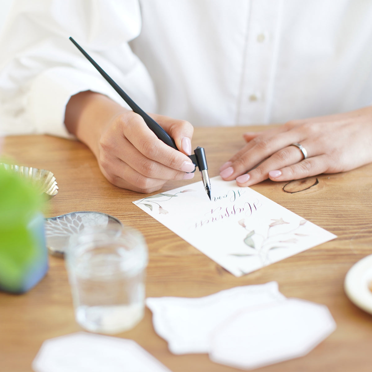 カリグラフィーとガラスペンが楽しめるレタリングBOXセット【送料無料
