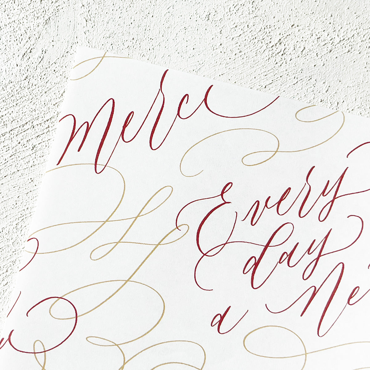 オリジナルラッピングペーパー（ゴールド×レッド）10枚セット