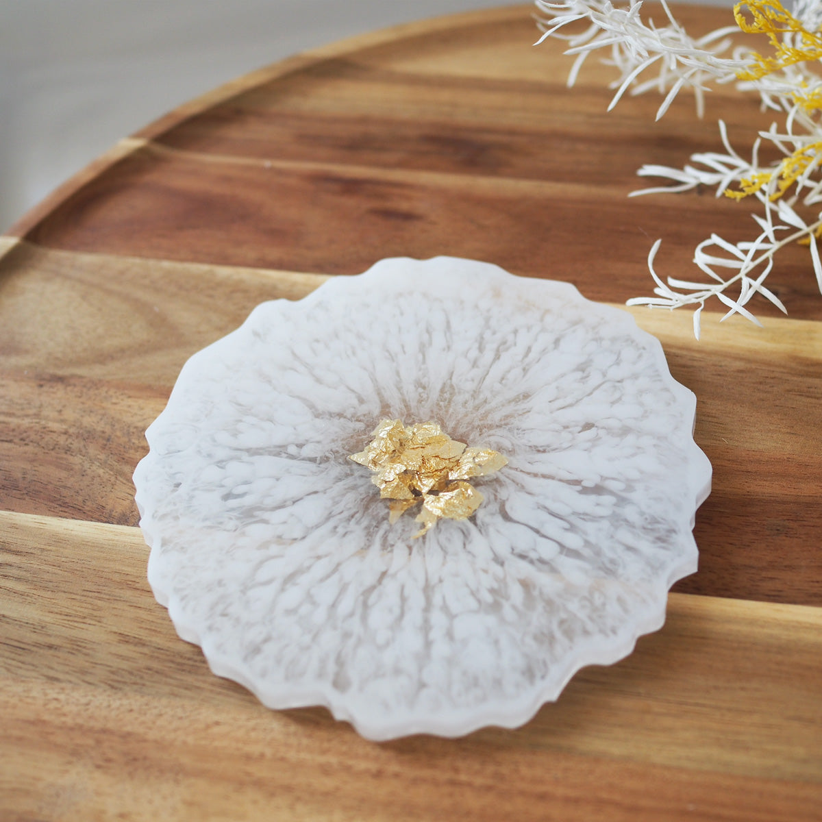 レジンモールド アゲートコースター 2個セット ⌀13cm – Craftie Home