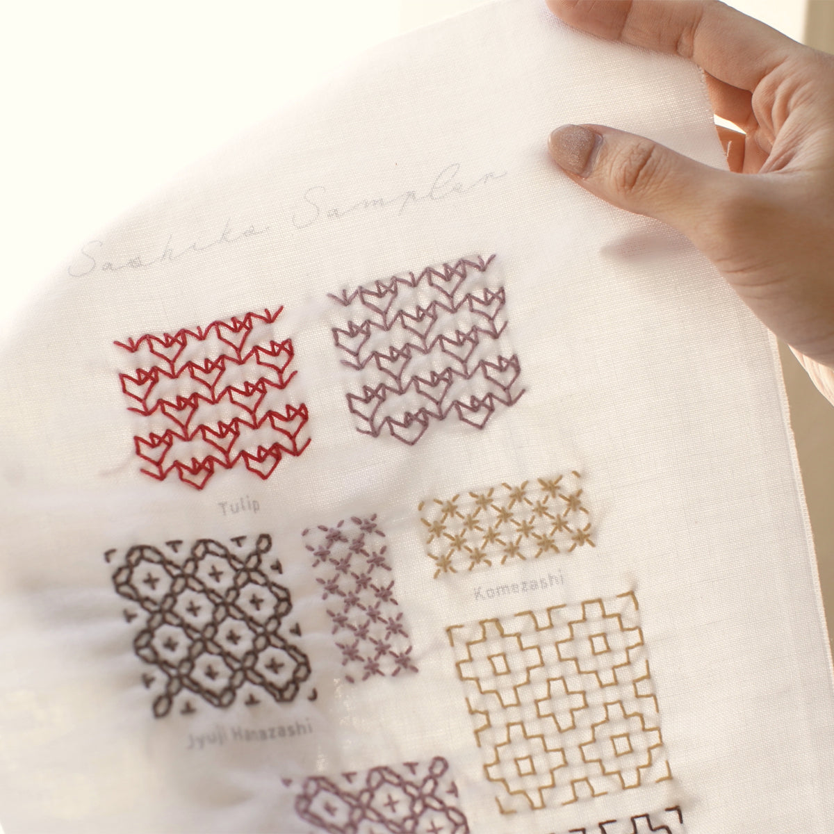 刺し子のファブリックポスター（印刷済み布） – Craftie Home