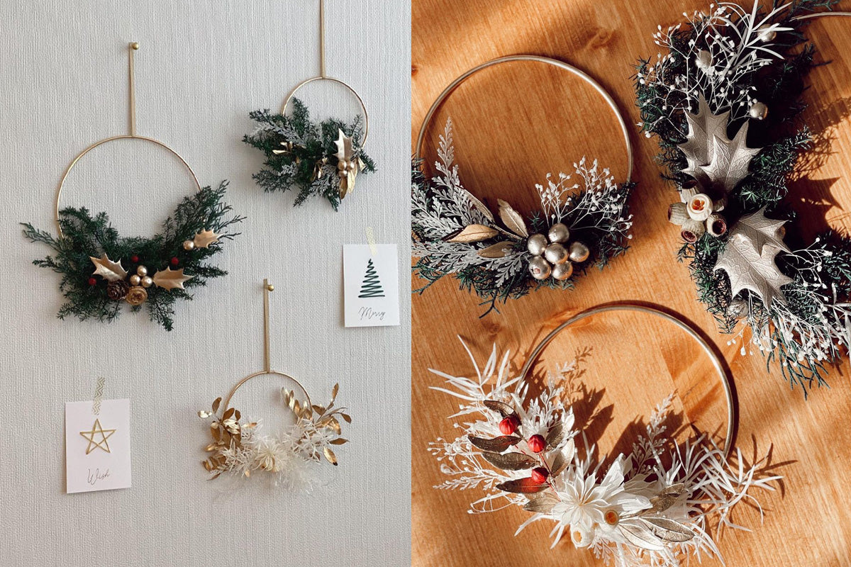 みんなの作品見せて！メンバーの作品をご紹介＜ゴールドフープのクリスマスリースBox編＞