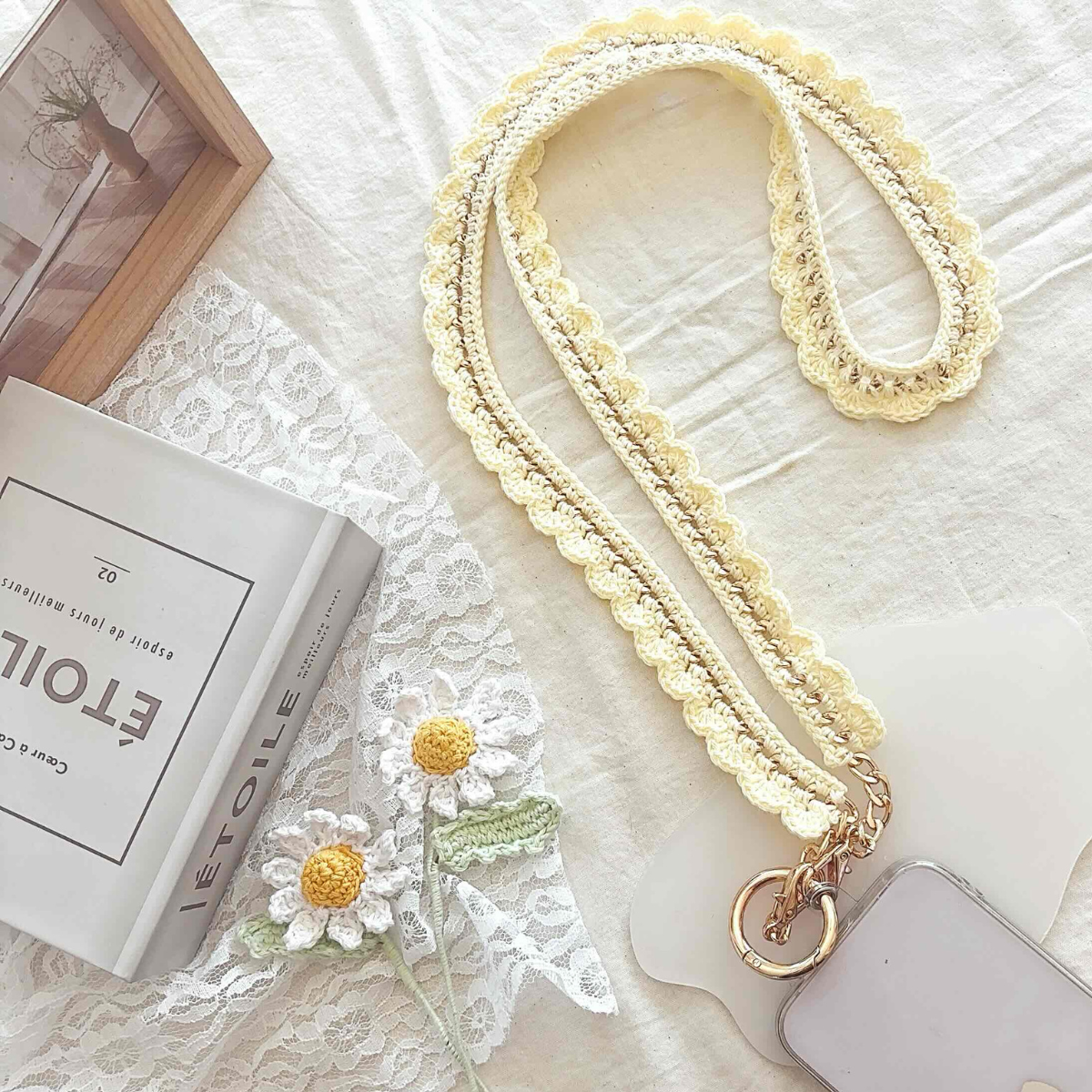 「Lace Bloom ショルダーストラップ 」の作り方