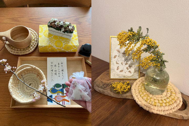 Craftie Home Boxのある暮らし＜ラフィアで作るミニかごとポットマットBox編＞