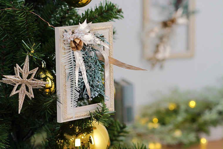 【Craftie Home Box 2期生 / 23年11月】クリスマスフレームリースの作り方