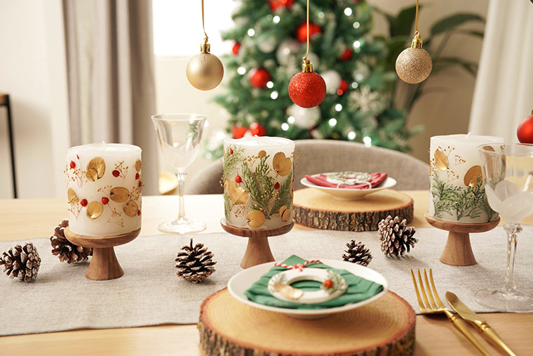 【Craftie Home Box】クリスマスのボタニカルキャンドルの作り方