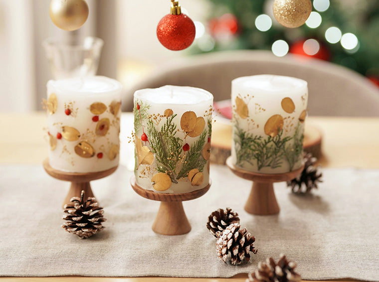 【Craftie Home Box】クリスマスのボタニカルキャンドル メンバーページ