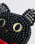 クロッシェキット  ビーズ編みの猫ブローチ（黒猫）/  MIYUKI FACTORY