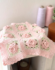 Hiro crochet / 立体お花モチーフのマルチクロス