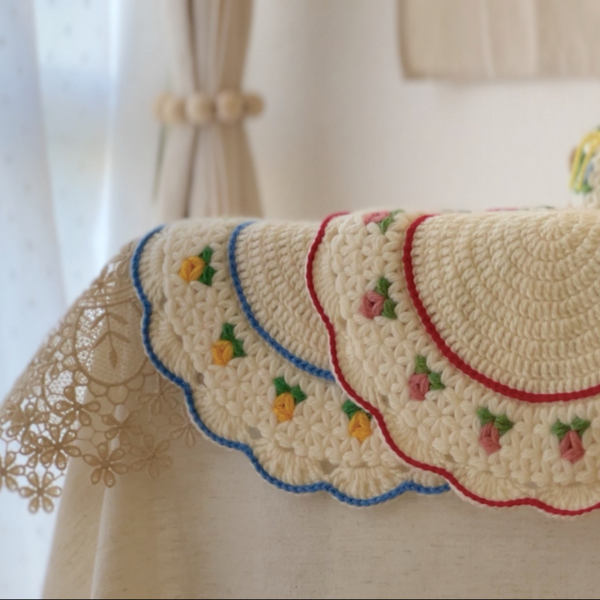 May / リフ編みのおおきなプレイスマット【送料無料】 – Craftie Home