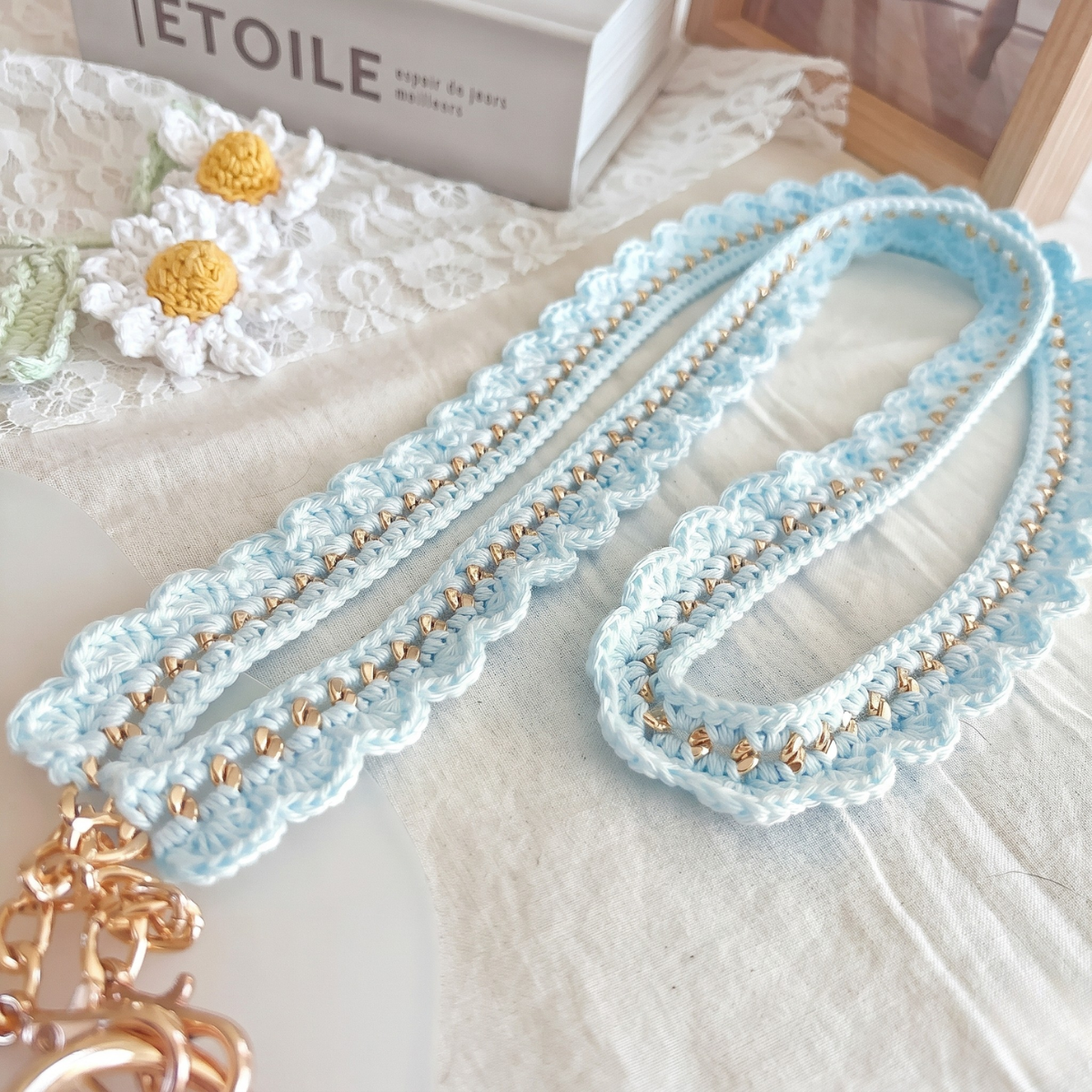 bloom.knit - hatsumi / Lace Bloom ショルダーストラップ