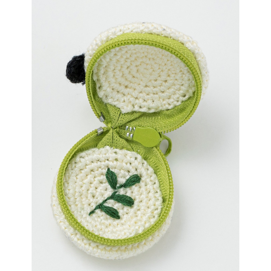 刺しゅう糸で編むちいさな ポーチ (パンダ) / COSMO（ルシアン）