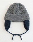 棒針編みキット -RAPORI-アラン柄ニット帽（耳あて付） / Sawada itto