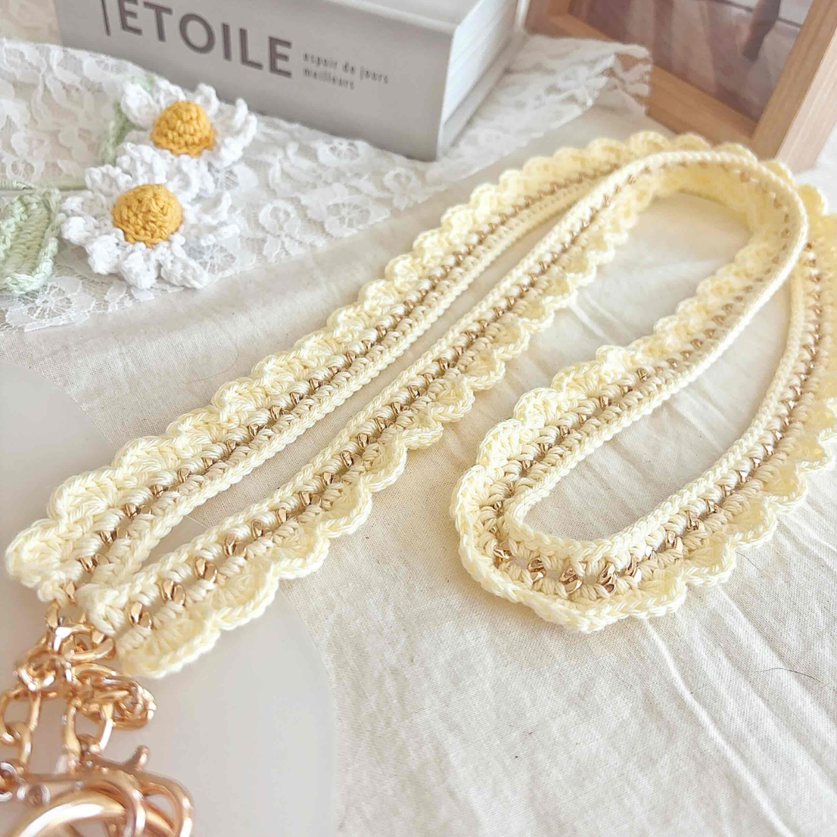 bloom.knit - hatsumi / Lace Bloom ショルダーストラップ