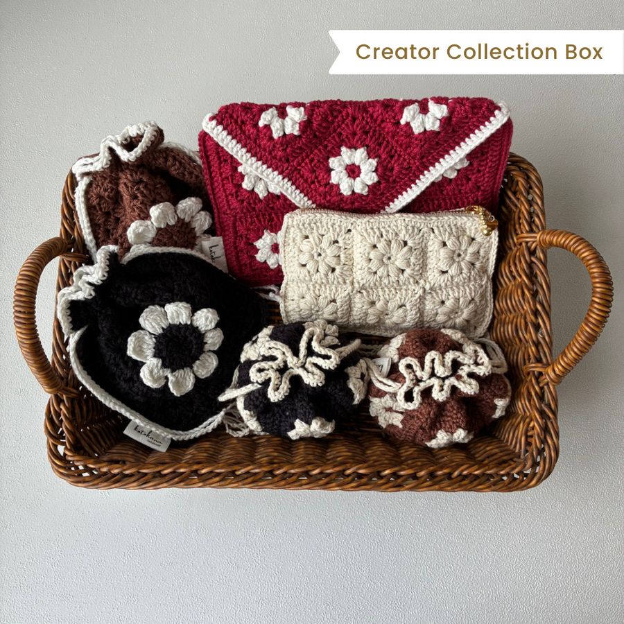 kotokana /編むたびに花咲く モチーフ編みのポーチコレクション＜月1回全4回＞ 【送料無料】