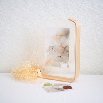 アクリルフレーム 木製スタンド付き