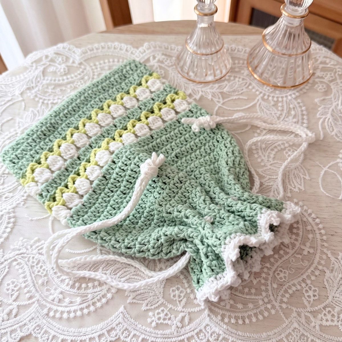 Hiro crochet / チューリップ巾着
