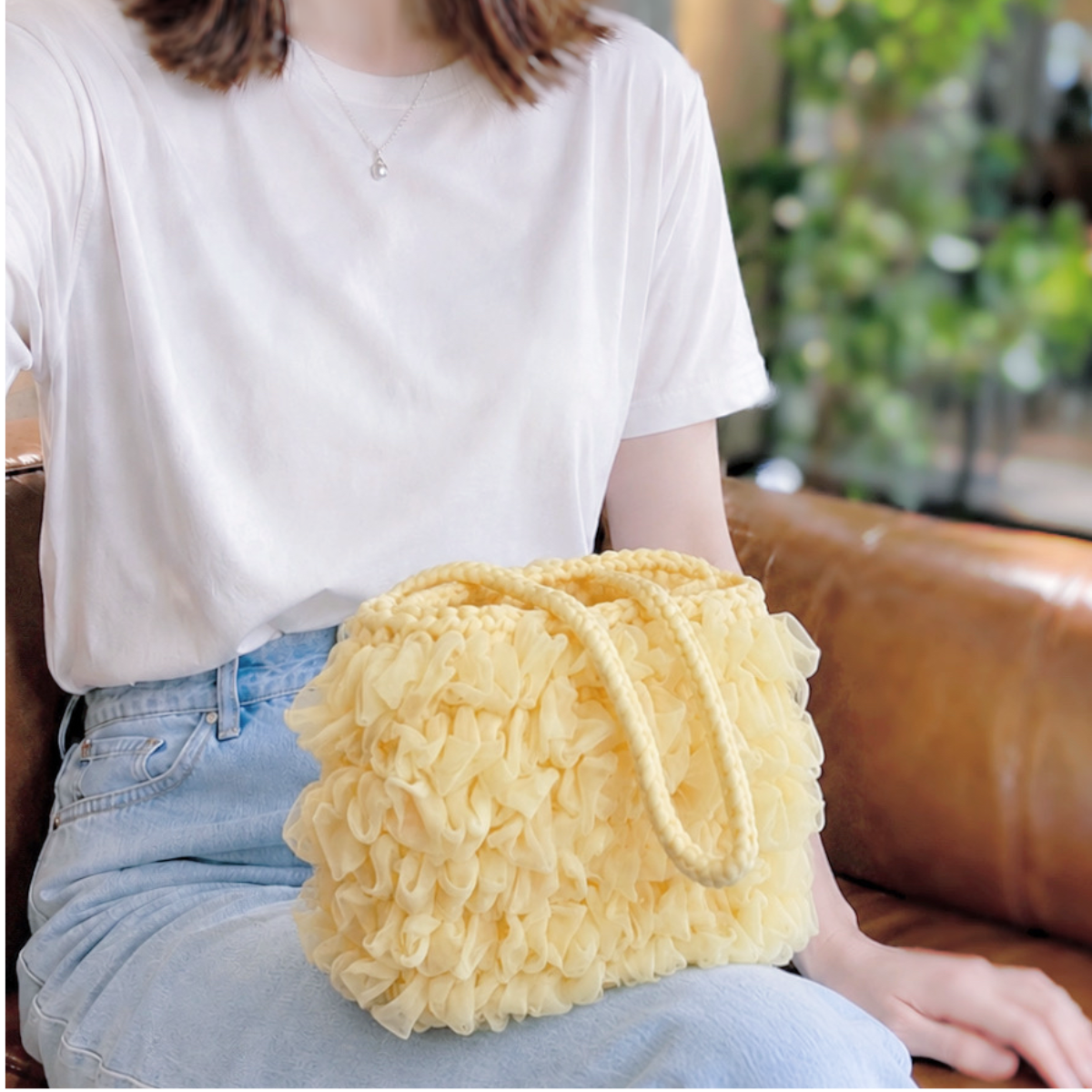 smia / リング編みのチュールトートバッグ