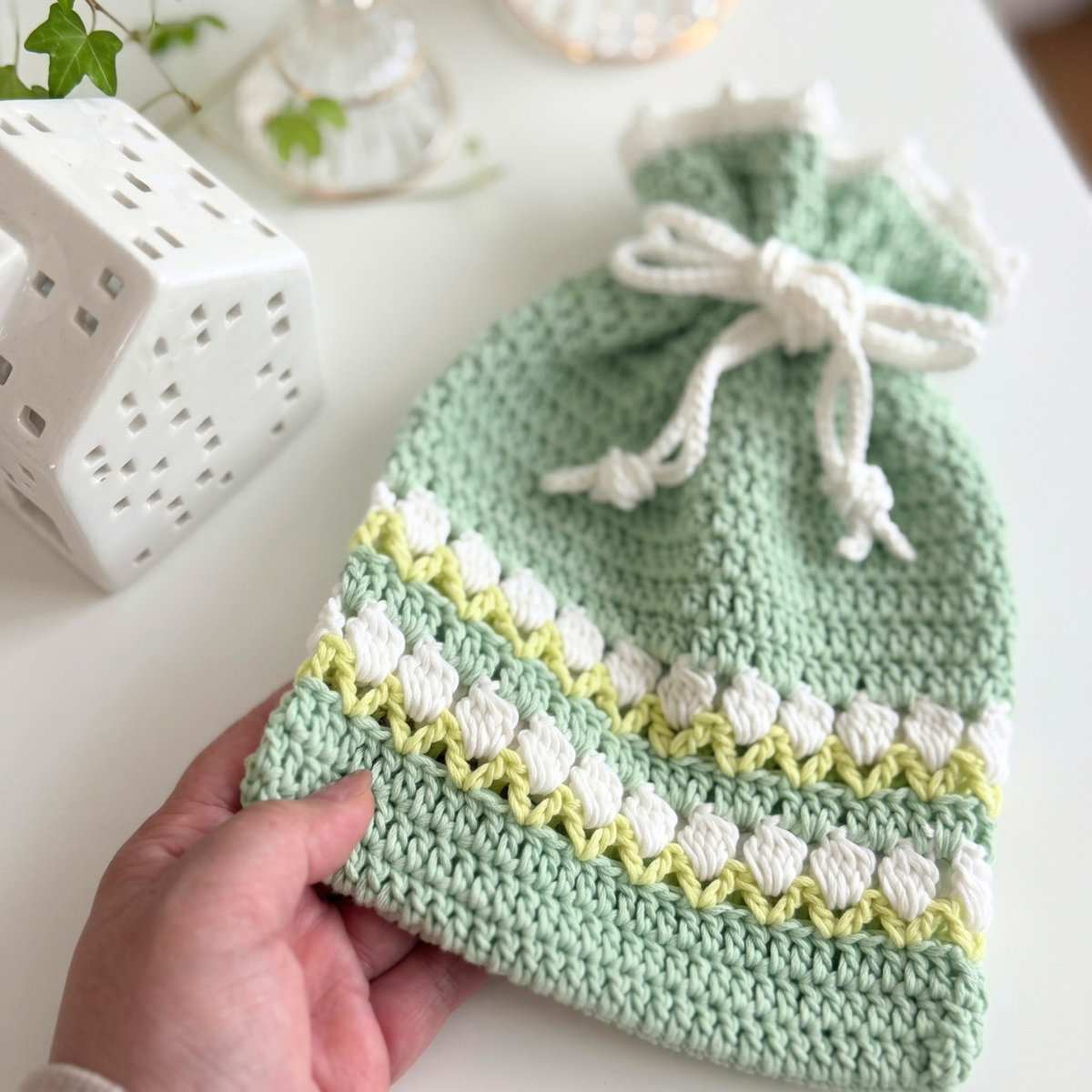 Hiro crochet / チューリップ巾着