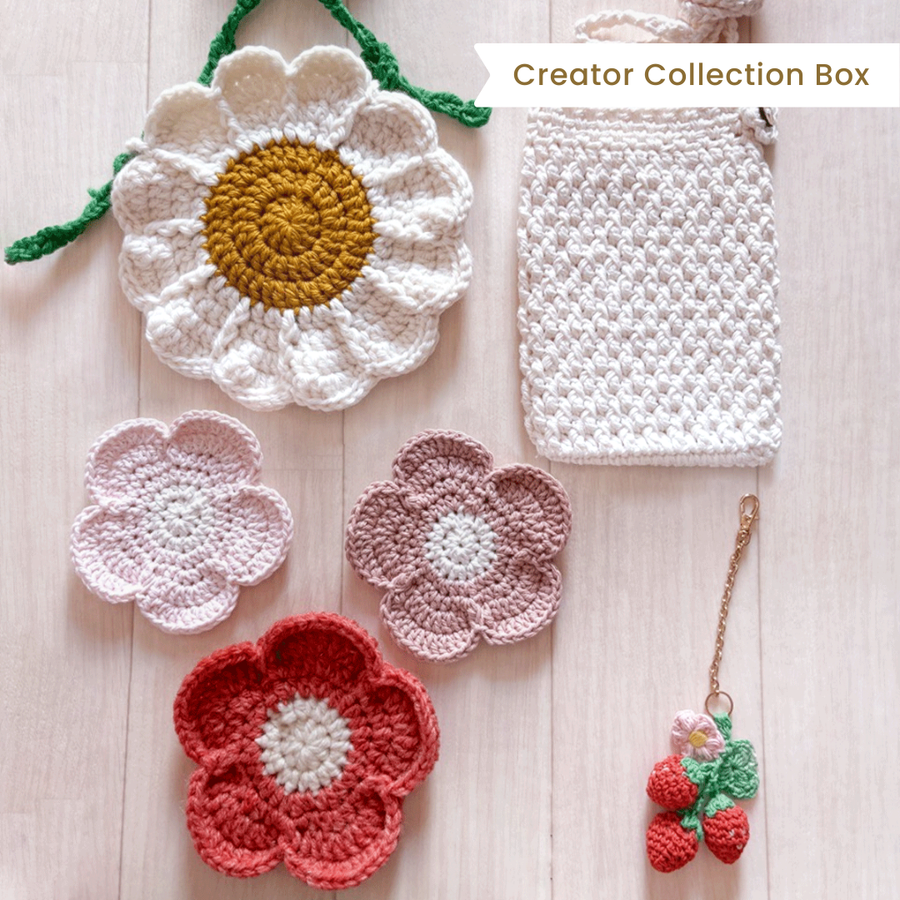 いちごクロッシェ /ふんわり彩るひだまりカラーの小物コレクション＜月1回全4回＞ 【送料無料】