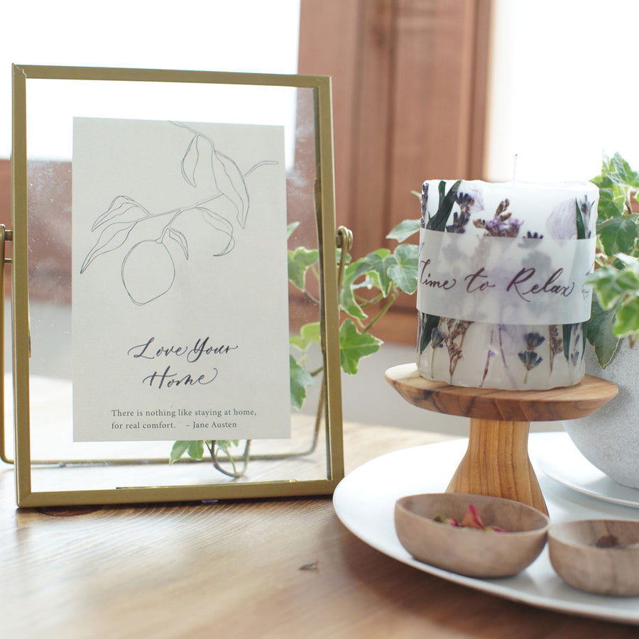 ガラスフォトフレーム（ゴールド）