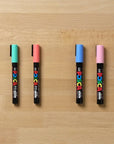 モノラインレタリング POSCA4色