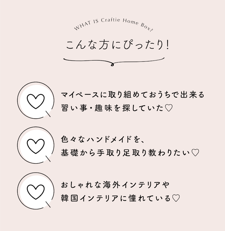 Craftie Home Box 5期生 - 毎月届くハンドメイド体験