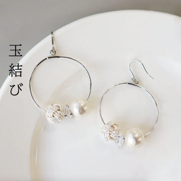 水引アクセサリーキット 玉結びのピアス  /  KIYOHARA