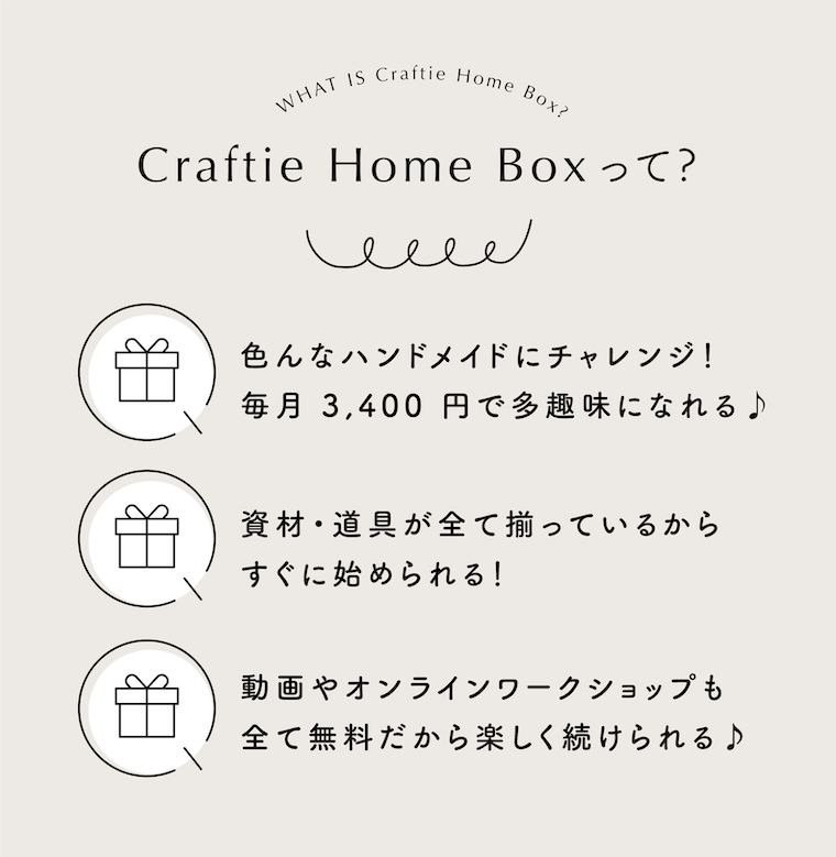 Craftie Home Box 1期生 - 毎月届くハンドメイド体験