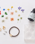 押し花を閉じ込めたヘアゴム＆ピアス【Botanicalシリーズ】
