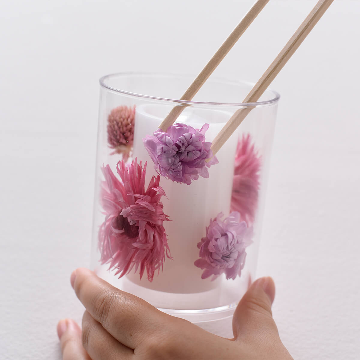 わたし時間のボタニカルキャンドル（癒しのピンク） – Craftie Home