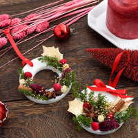 クリスマス飾りのアロマワックスサシェ：赤い実のおしゃべり