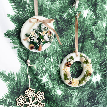 クリスマス飾りのアロマワックスサシェ：スノーホワイトの輝き【Christmasシリーズ】
