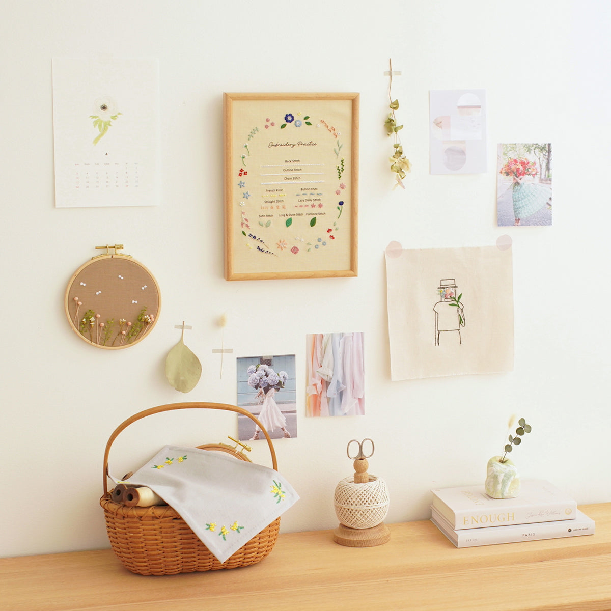 スモールフラワーのフープリースが作れる刺繍キット – Craftie