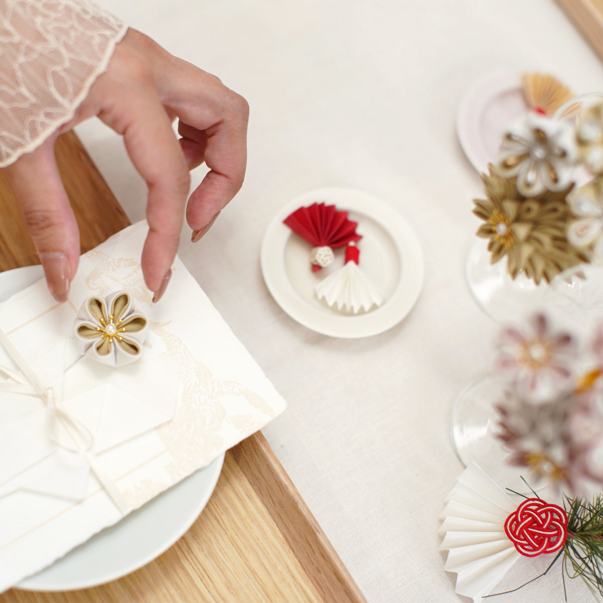 つまみ細工と水引で彩るハレの日小物キット【送料無料】 – Craftie