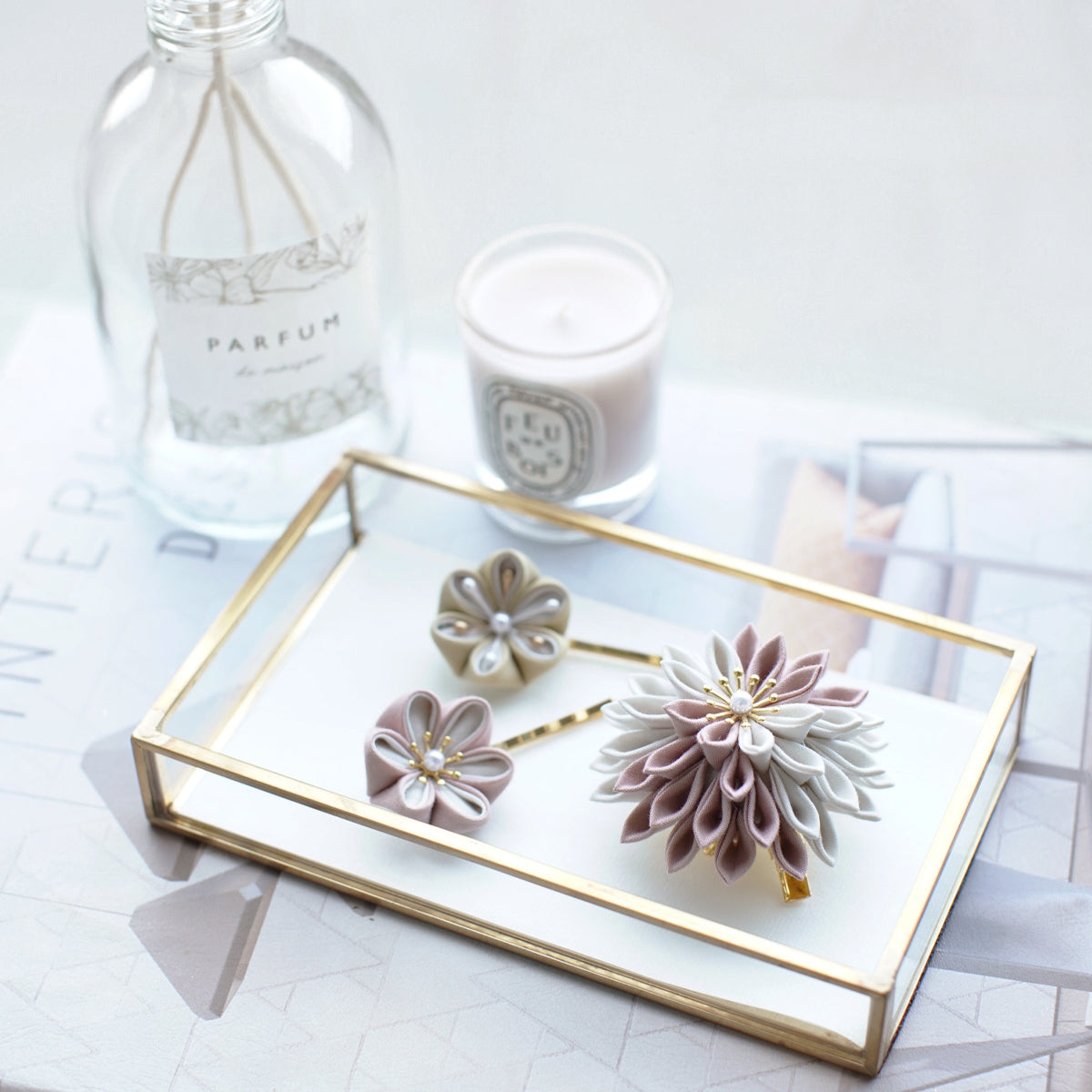 つまみ細工と水引で彩るハレの日小物キット【送料無料