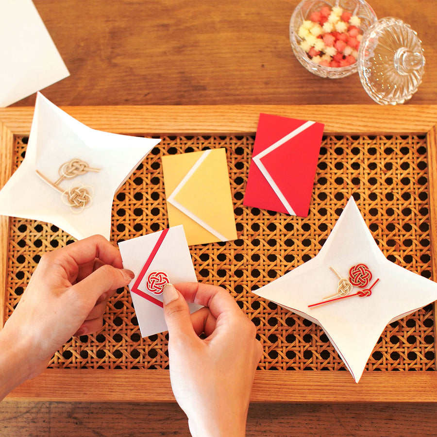 松と稲穂のお正月飾りと水引小物のセット