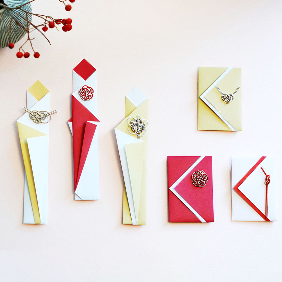 松と稲穂のお正月飾りと水引小物のセット