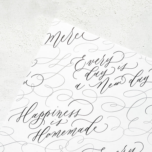 オリジナルラッピングペーパー（ブラック）10枚セット – Craftie Home